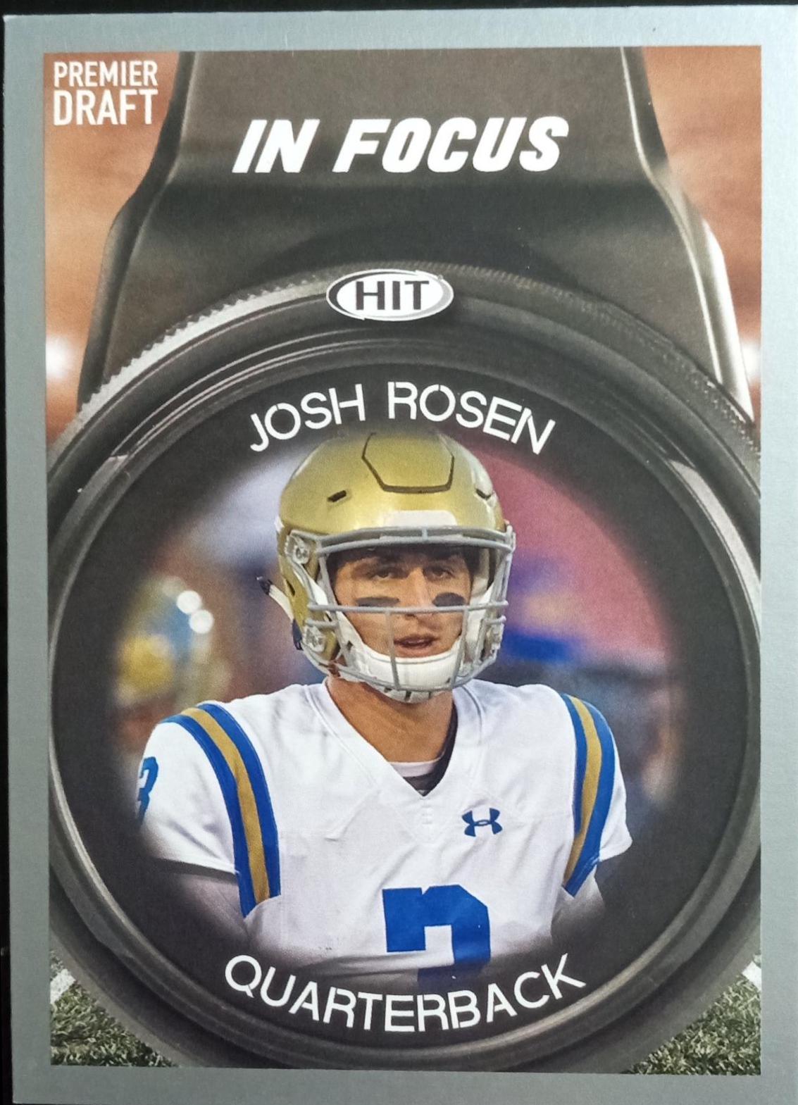 Josh Rosen #107 Football Cards 2018 Sage Hit Premier Draft Premium Portrait