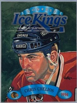 Chris Chelios #5 Hockey Cards 1993 Donruss Ice Kings