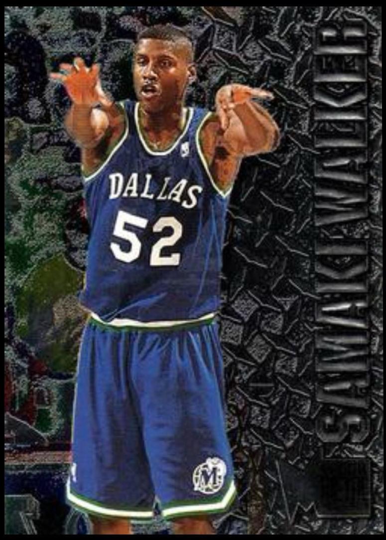 Samaki Walker #164 Basketball Cards 1996 Fleer Metal