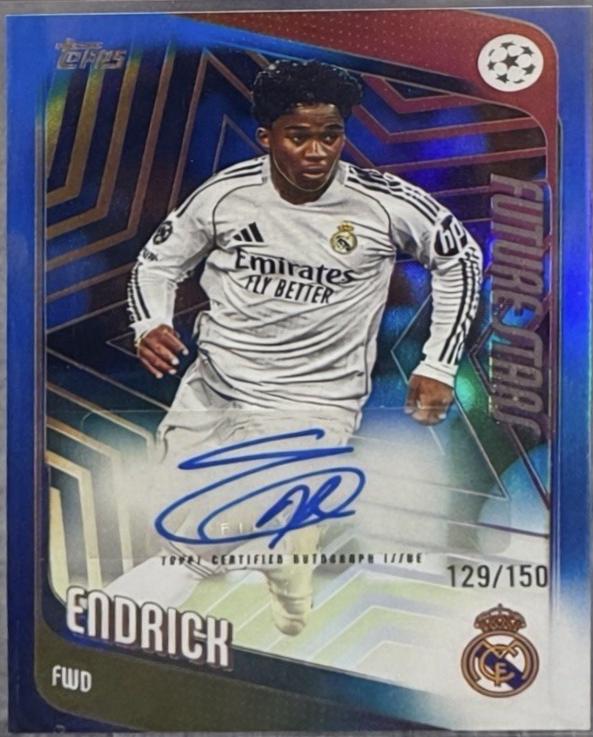 topps エンドリッキ　サインカード Endrick [Blue Foil] #FSA-E Prices | 2025 Topps UEFA Future Stars