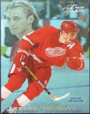 Sergei Fedorov #B26 1996 Flair Blue Ice Collection Hockey