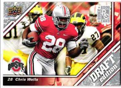 Chris Wells #4 Football Cards 2009 Upper Deck Draft Edition