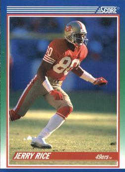 Jerry Rice #100 1990 Panini Score 100 Hottest Football