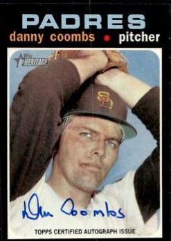 Danny Coombs #ROA-DCO 2020 Topps Heritage Baseball Real One Autographs