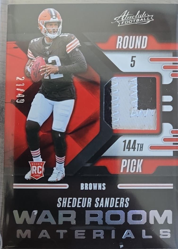 Shedeur Sanders #WRM-SSS 2025 Panini Absolute Football War Room Materials