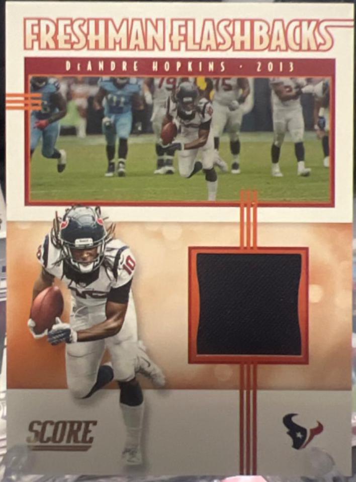DeAndre Hopkins #FF-DEH Football Cards 2020 Panini Score Freshman Flashbacks Relics
