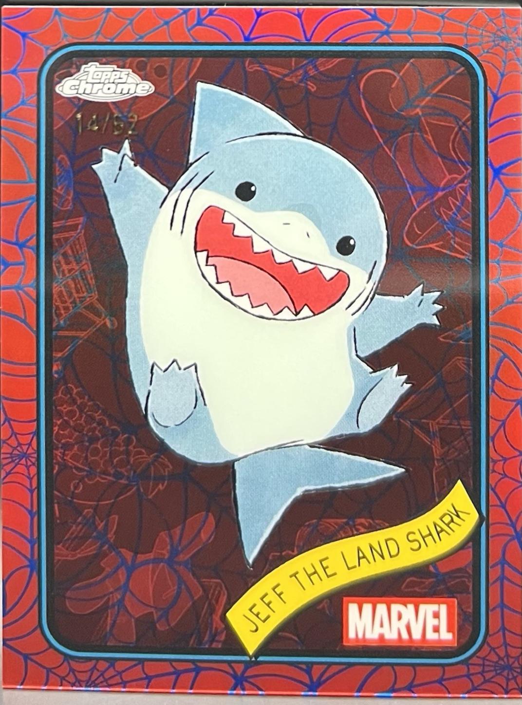 Jeff THE LAND Shark Blue & Red Spider Web Refractor