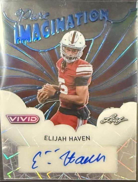 Elijah Haven #PA-EH1 2025 Leaf Vivid Football Pure Imagination Autographs