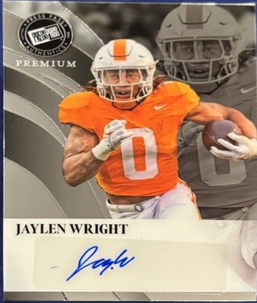 Jaylen Wright #RA-JW1 2024 Press Pass Premium Retro Autograph Football