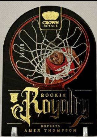 Amen Thompson #4 Basketball Cards 2023 Panini Crown Royale Rookie Royalty