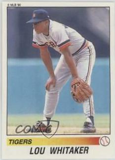 Lou Whitaker #71 Baseball Cards 1990 Panini Stickers