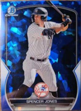 Spencer Jones #BCP-178 Baseball Cards 2023 Bowman Chrome Prospects Sapphire