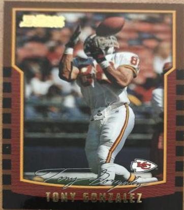 Tony Gonzalez #10 Football Cards 2000 Bowman