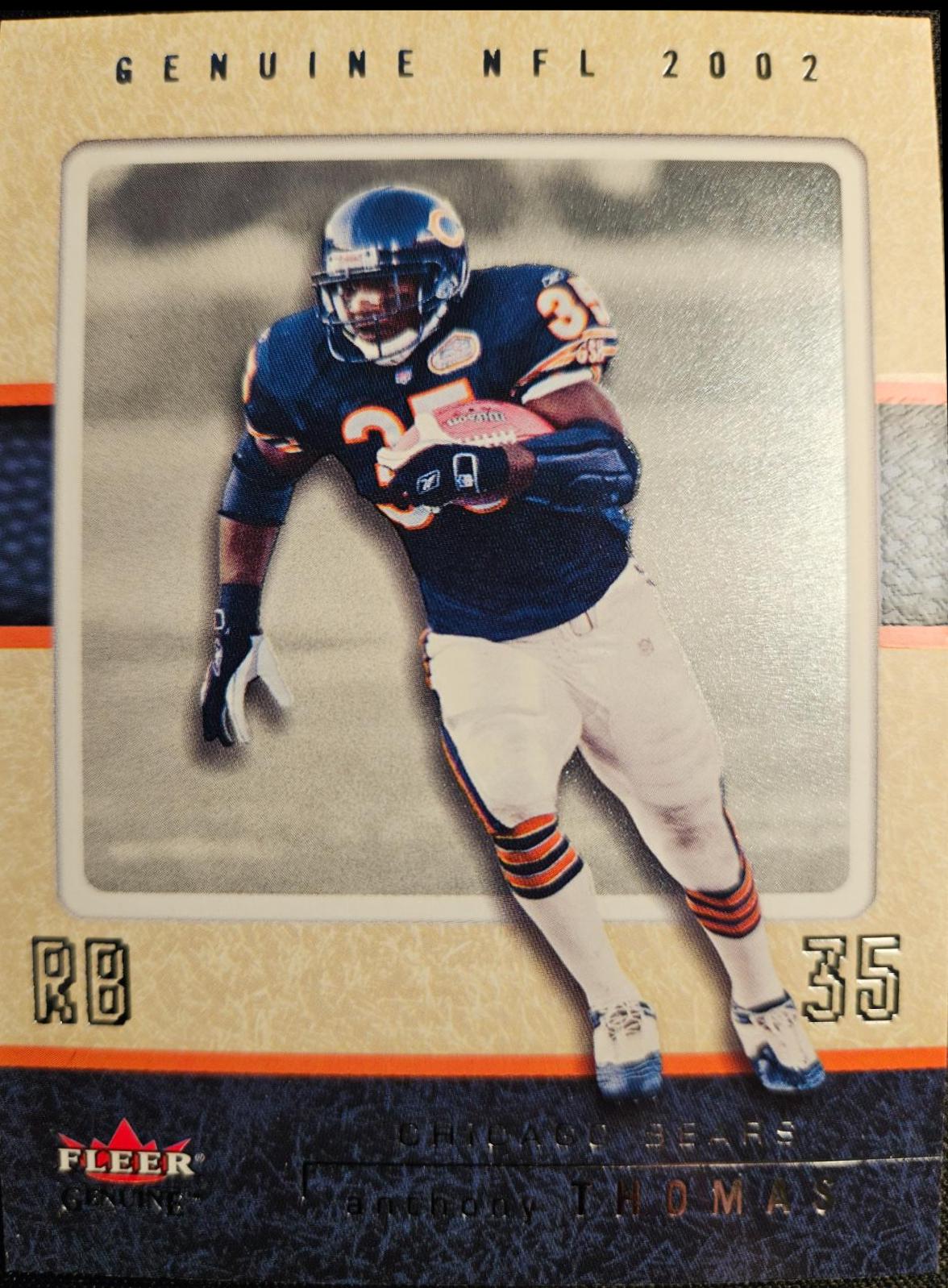 Anthony Thomas #58 2002 Fleer Genuine Football