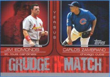 Jim Edmonds Vs. Carlos Zambrano #GM4 Baseball Cards 2005 Topps Grudge Match