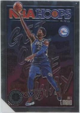 Joel Embiid #10 Basketball Cards 2019 Panini Hoops Premium Stock Get Out The Way