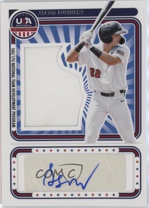 Jacob Lombard #SS-JL Baseball Cards 2024 Panini Stars & Stripes USA Signatures Silhouettes
