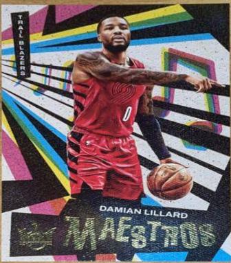 Damian Lillard #6 Basketball Cards 2022 Panini Court Kings Maestros