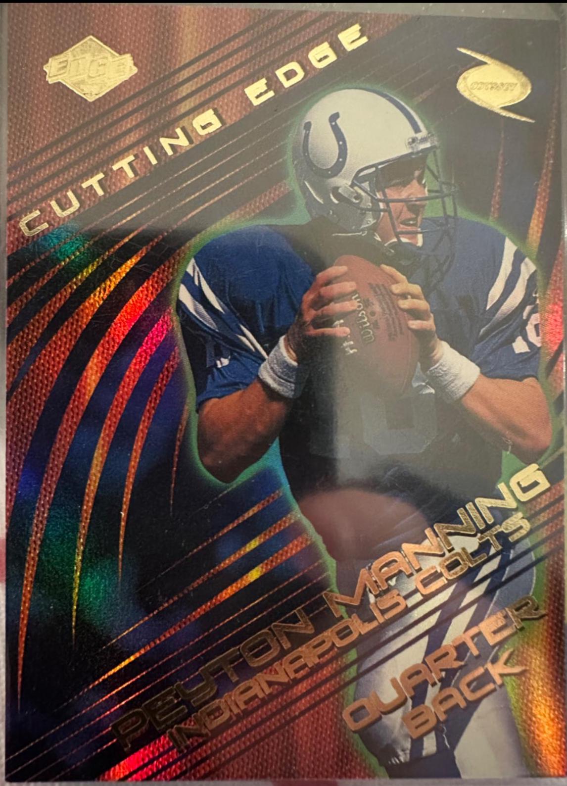 Peyton Manning #CE6 Football Cards 1999 Collector's Edge Odyssey Cutting Edge