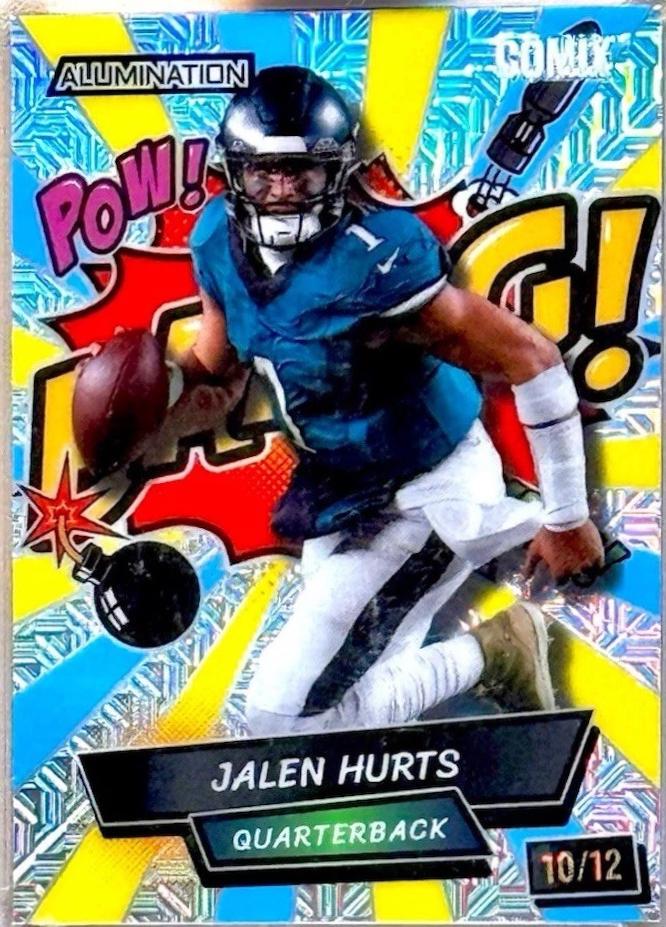 Jalen Hurts #AC-JH 2024 Wild Card Alumination Just The Hits Comix Cross Hatch Football