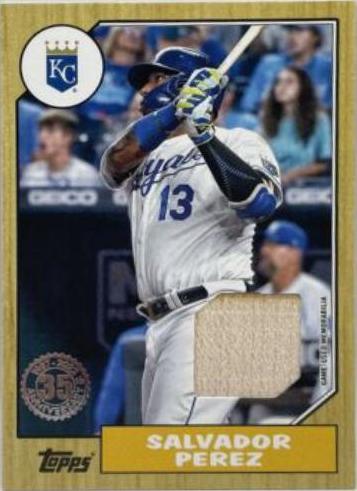 Salvador Perez #87BR-SP Baseball Cards 2022 Topps 1987 Series 2 Relics