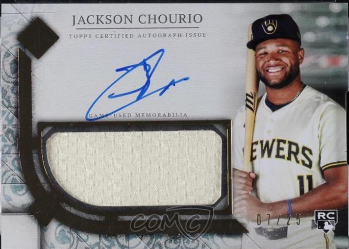 Jackson Chourio #TCAR-JC Baseball Cards 2024 Topps Transcendent Collection Autograph Relic