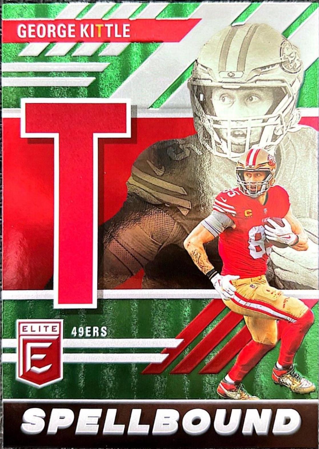 George Kittle #SB-GK3 Football Cards 2023 Panini Donruss Elite Spellbound