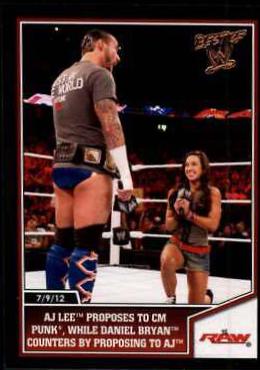 AJ Lee Wins a Divas Summertime Beach Battle Royal #21 Wrestling Cards 2013 Topps Best of WWE