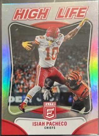 Isiah Pacheco #HL-4 Football Cards 2023 Panini Donruss Elite High Life