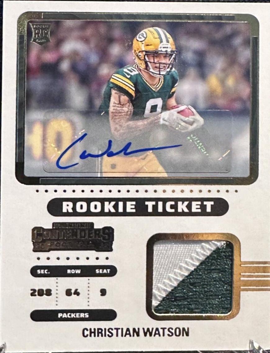 Christian Watson #7 Football Cards 2023 Panini Contenders Autograph