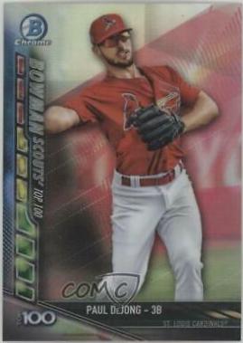Paul DeJong #BSU-PDJ Baseball Cards 2017 Bowman Chrome Scouts' Updates