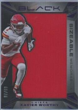 Xavier Worthy #SR-XWY 2024 Panini Black Sizeable Rookie Memorabilia Football