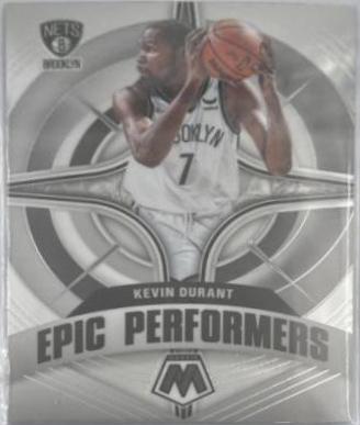 Kevin Durant #9 Basketball Cards 2021 Panini Mosaic Epic Performers