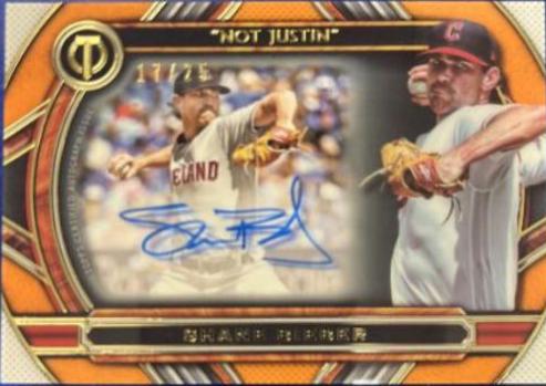 Shane Bieber #TTN-SB 2023 Topps Tribute Baseball Tribute to Nicknames Autographs