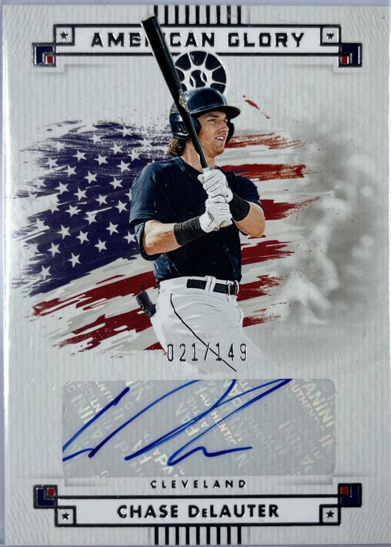 Chase DeLauter #AGS-CD Baseball Cards 2024 Panini Boys of Summer American Glory Signature