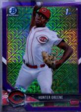 Hunter Greene [Purple Refractor] #BCP48 Prices | 2018 Bowman Mega