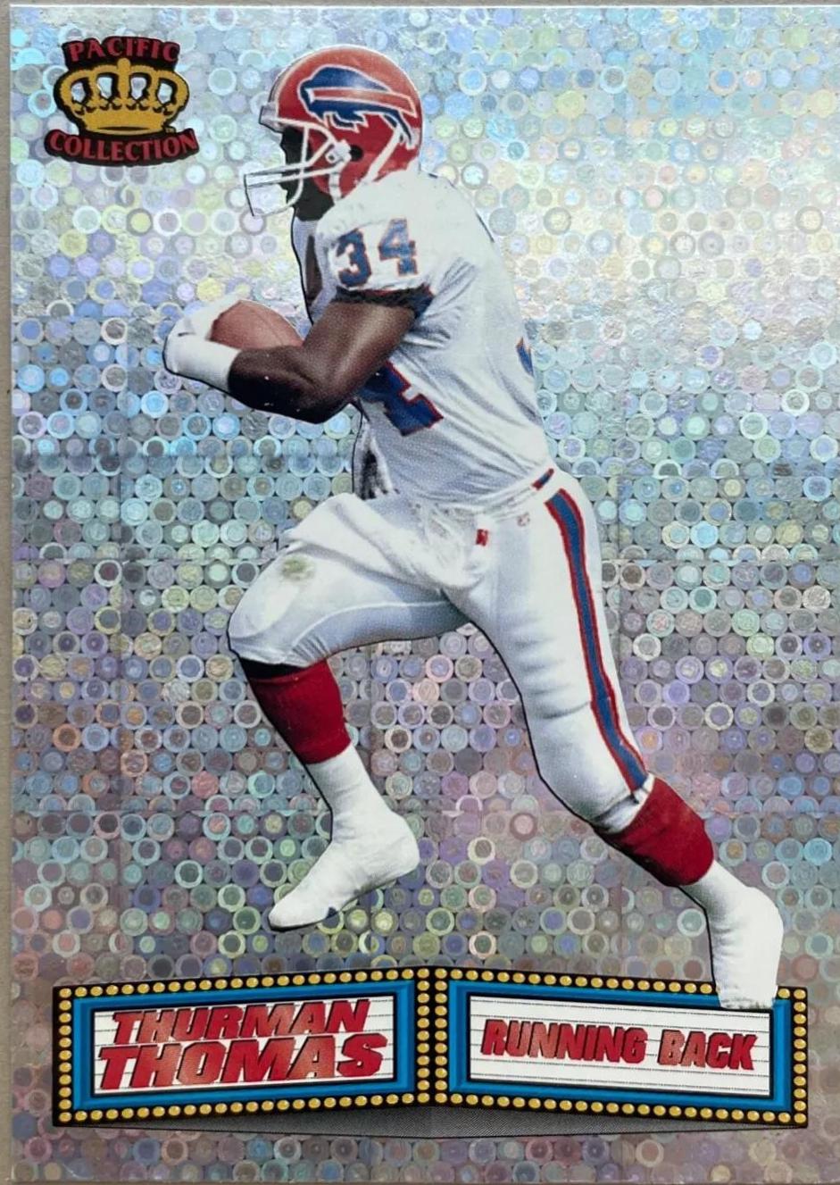 Thurman Thomas #33 Football Cards 1994 Pacific Gems of the Crown