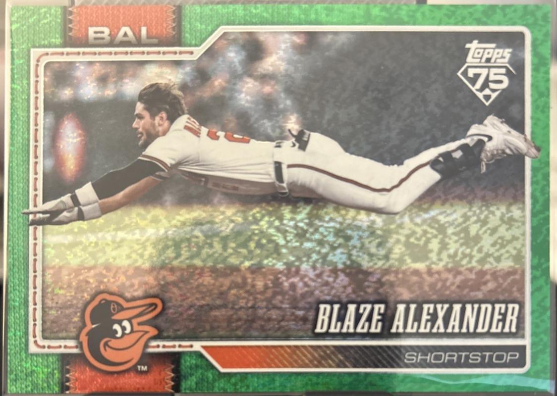 2026 Topps Series 2 Blaze Alexander [Green Diamante Foil] #515 card