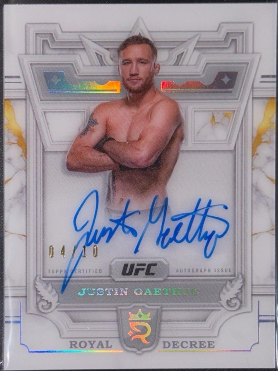 Justin Gaethje #RD-JG Ufc Cards 2024 Topps Royalty UFC Royal Decree