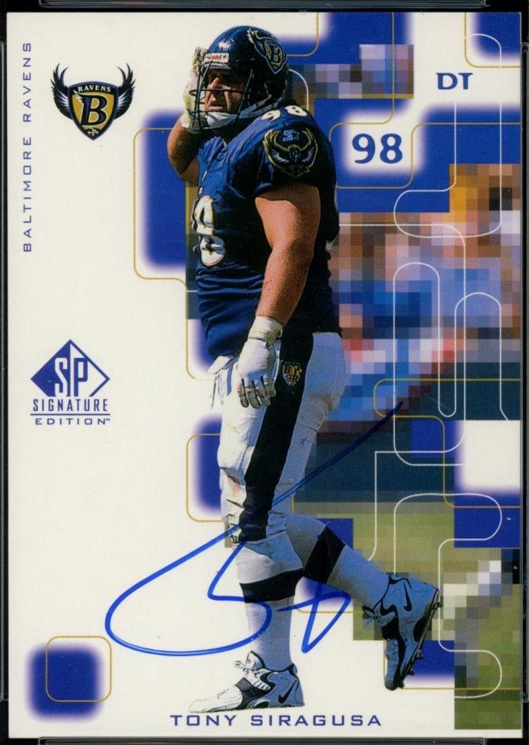 Tony Siragusa #TS 1999 Sp Signature Autograph Football