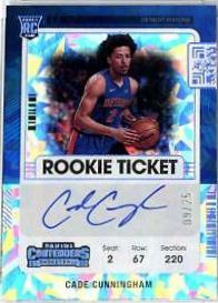 Cade Cunningham [Autograph Cracked Ice] #101 Basketball Cards 2021 Panini Contenders