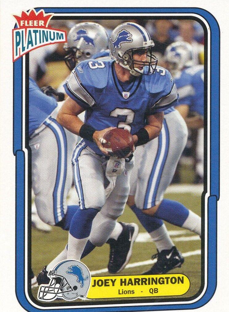 Joey Harrington #1 Football Cards 2004 Fleer Platinum