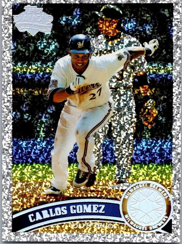 Carlos Gomez #97 Baseball Cards 2011 Topps Diamond Anniversary Factory Set Limited Edition