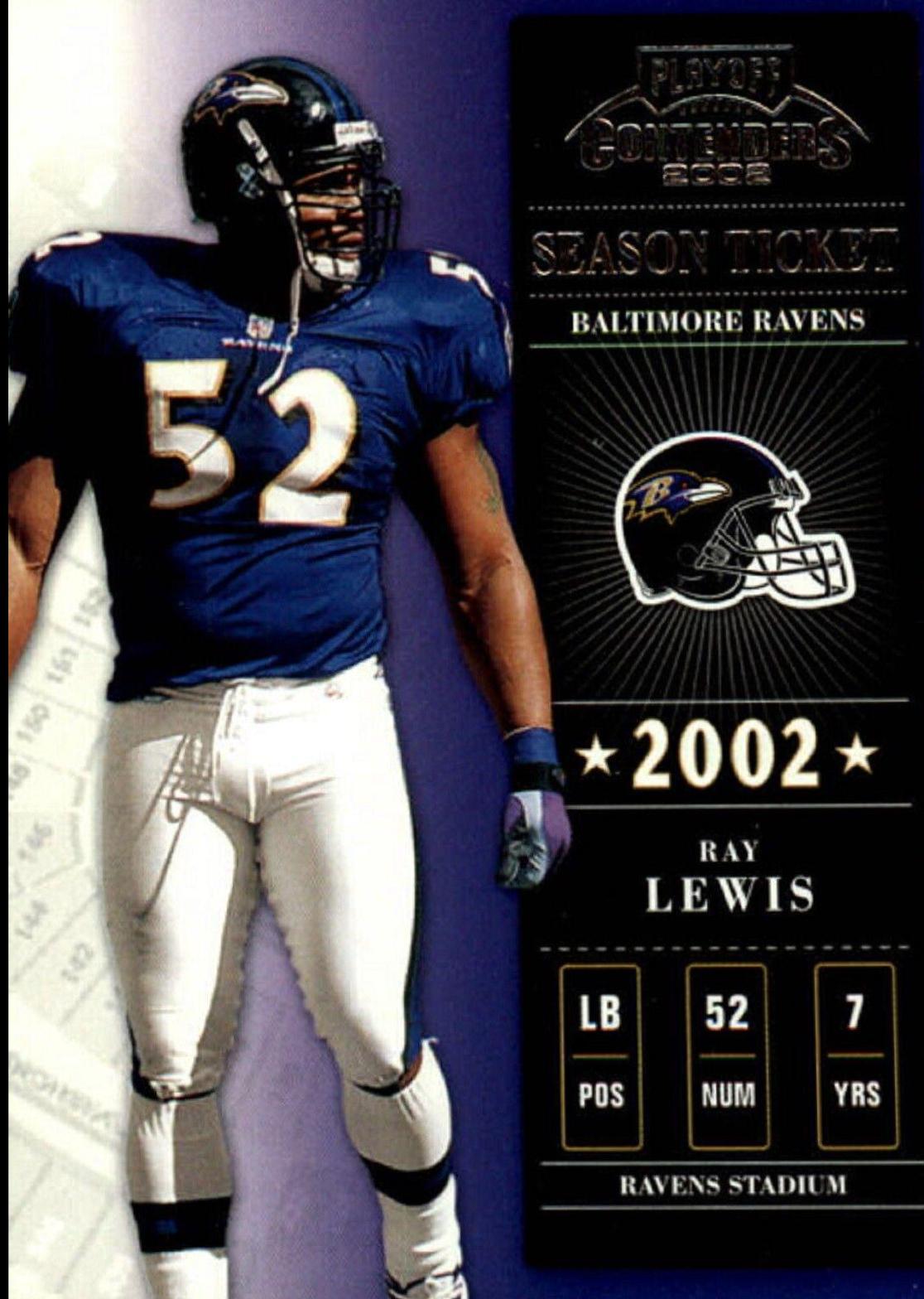 Ray Lewis #15 2002 Playoff Contenders Football
