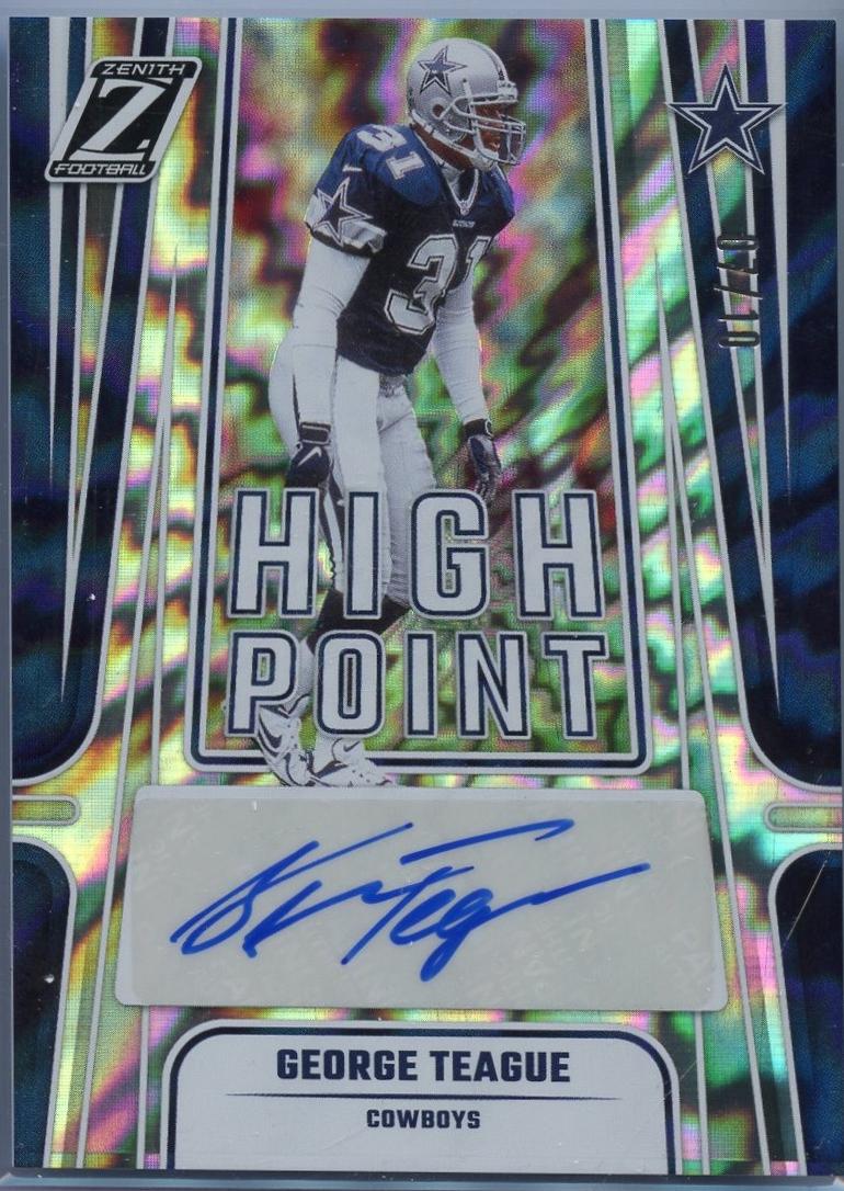George Teague #HPS-GTE Football Cards 2024 Panini Zenith High Point Signature
