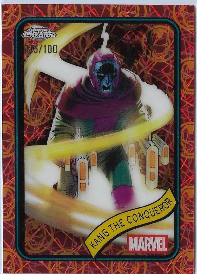 Kang the Conqueror Iron Man Red & Gold Lazer Refractor