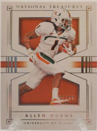 Allen Hurns #4 Football Cards 2016 Panini National Treasures Collegiate