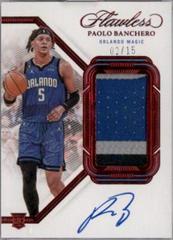 Paolo Banchero [Ruby Vertical Patch Auto] #8 Basketball Cards 2022 Panini Flawless Patch Autograph Prices