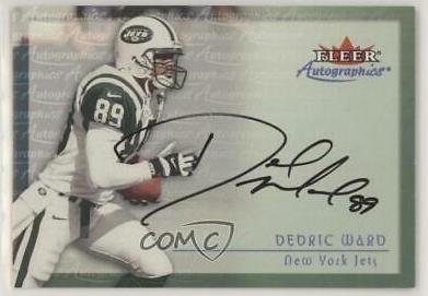Dedric Ward Football Cards 2000 Fleer Autographics