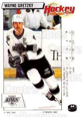 Wayne Gretzky #64 Hockey Cards 1992 Panini Stickers